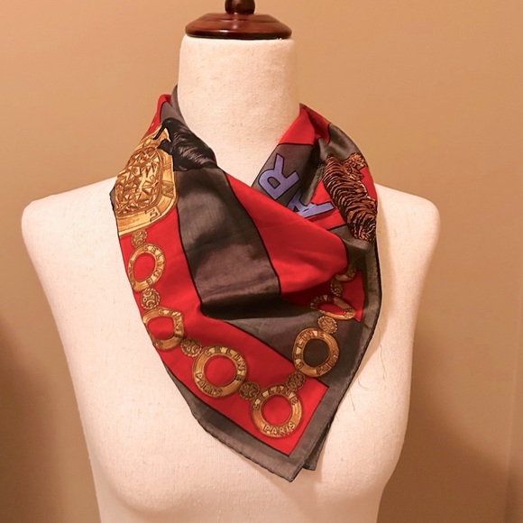 Celine Accessories - Celine Vintage cotton mini scarf in lion print soft and light